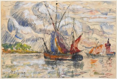 Fishing Boats in La Rochelle by Paul Signac